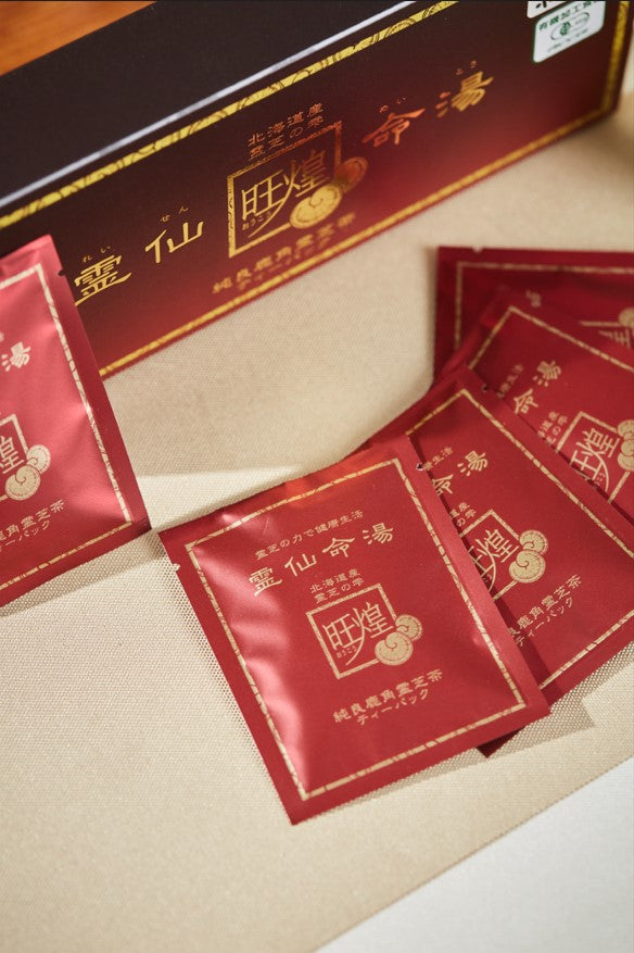 REISENMEITO Organic Deer Horn Reishi Tea (Luxary package) 15